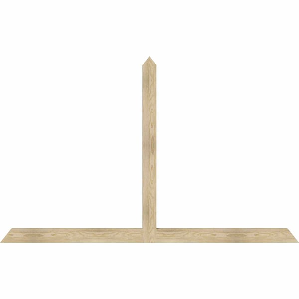 Ekena Millwork Portland Rough Sawn Timber Gable Bracket, Douglas Fir, 84"W x 53"H x 2"D x 4"F, 15/12 Pitch GBW084X53X0204POR00RDF - main